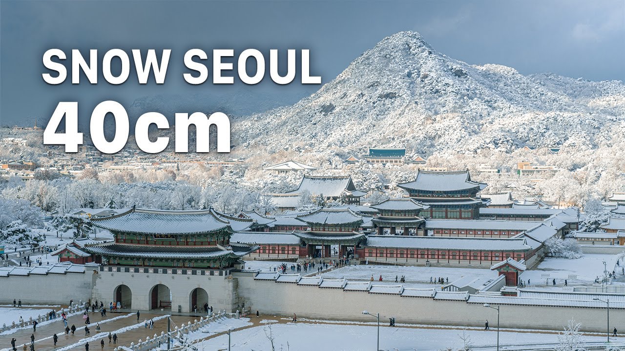 A Day in Gyeongbokgung Palace that has Become a White Kingdom | Seoul Winter Snow 4K HDR