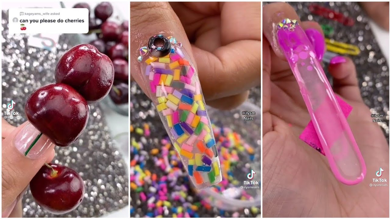 Uñas de acrilico creativas / las mejores uñas acrílicas de tik tok 2021