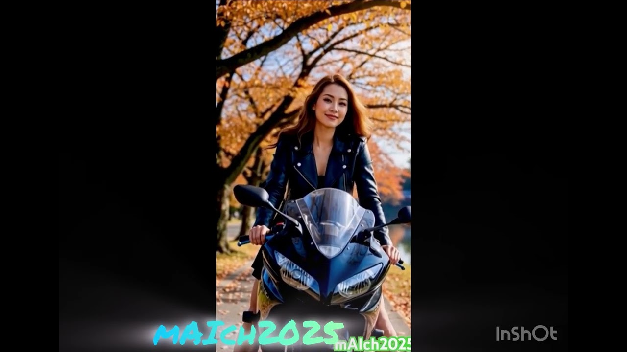 バイクを降りた、乗っている、愛する人へメッセージ。