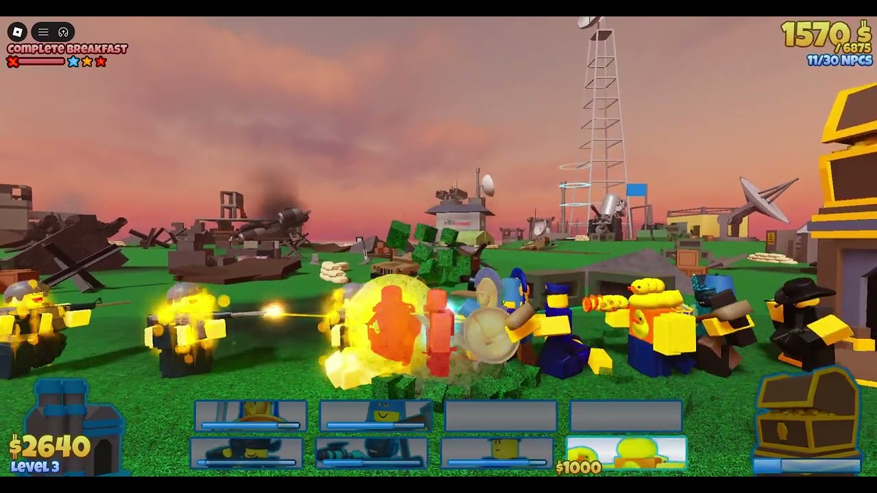 Roblox The Battle Bricks tumore mode Uncooked Business stage 5 (3 star)