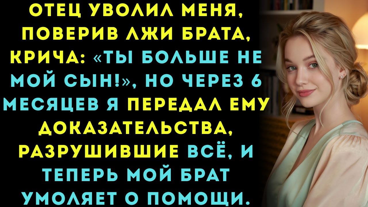 Отец уволил меня после того, как поверил лжи моего брата Ты больше не мой сын!закричал он.Прошло 6 ,