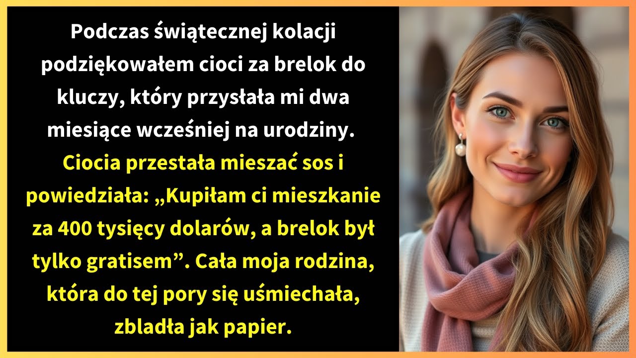 Podczas świątecznej kolacji podziękowałem cioci za brelok do kluczy, który przysłała mi dwa miesiące