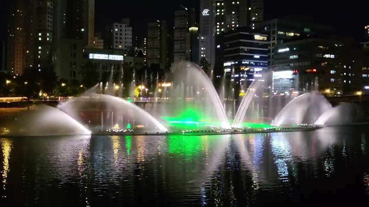 장지천 음악분수 영상~   (그대에게~🎵🎶-신해철)