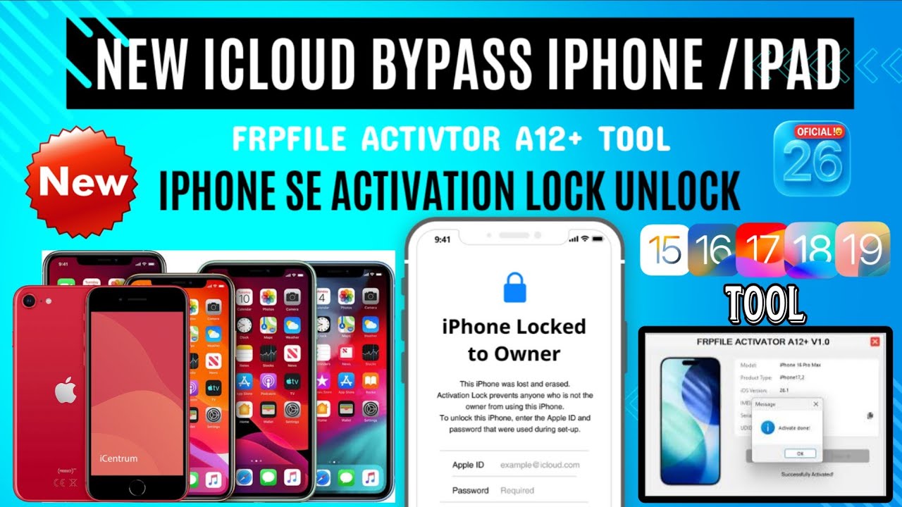 🔥iPhone SE Hello Screen Bypass ✅ with FRPFILE ACTIVATOR Tools A12+