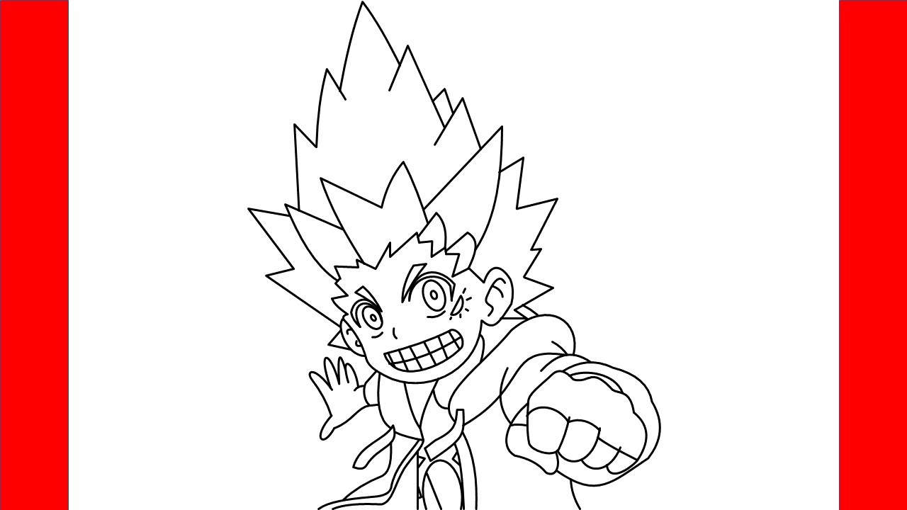 How To Draw Hyuga Asahi From Beyblade - Step By Step Drawing