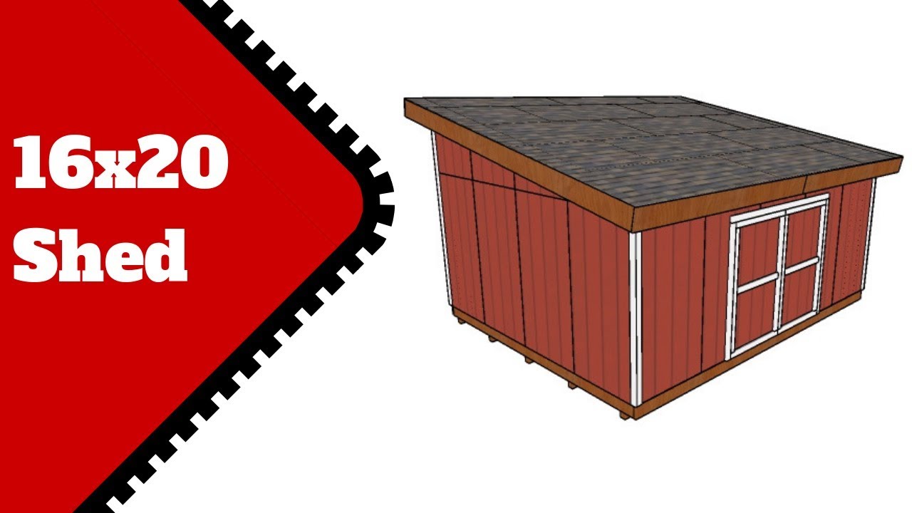 Lean to Shed Plans 16x20