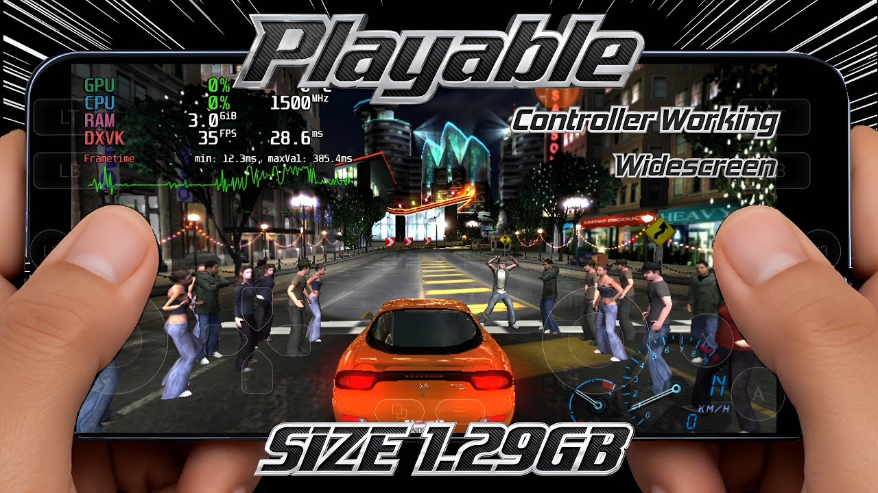 Need For Speed ​​Underground на мобильных устройствах — геймплей (Dimensity 700 — RAM 4) + настро...