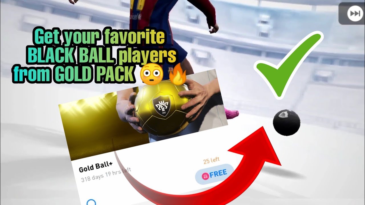 Black ball trick in Gold pack Pes 2021 Mobile || New bug trick to get Black Balls