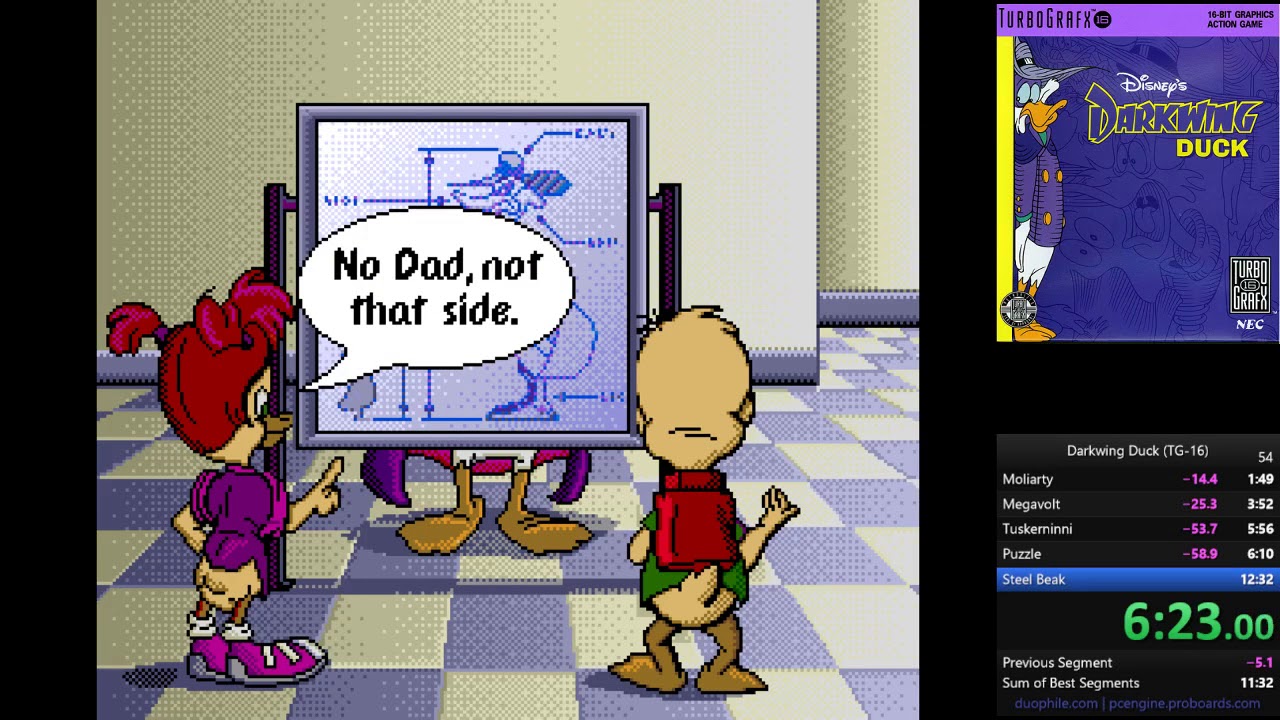 Darkwing Duck (Turbografx-16) Former WR Speedrun in 11:21.78