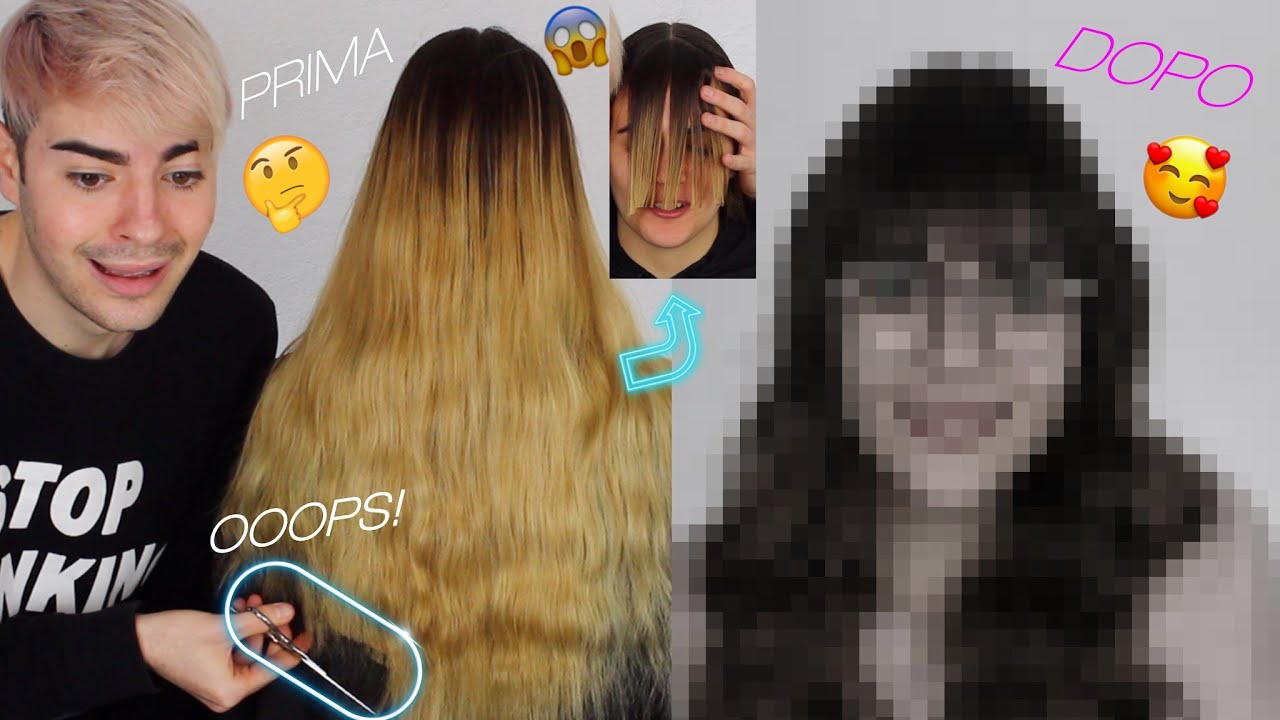 TRASFORMO I CAPELLI DELLA MIA AMICA!! (TAGLIO+COLORE) || NIKOOOLASH