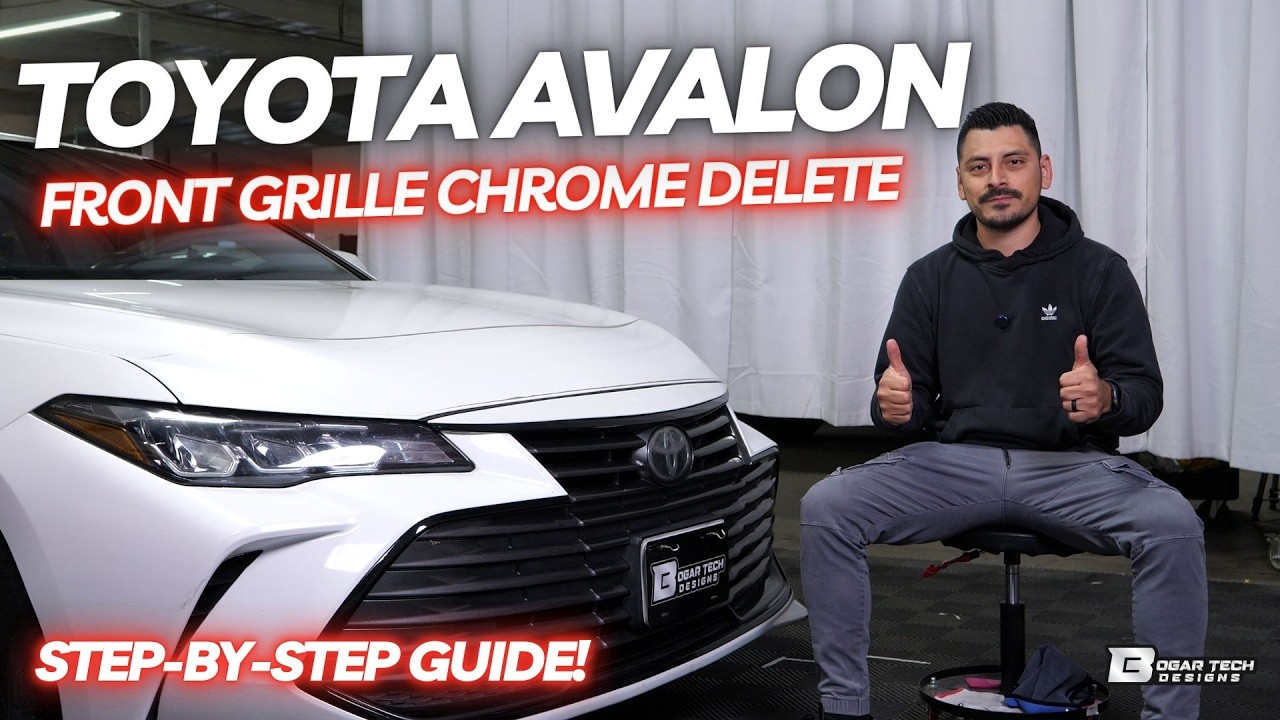 Установка хромированной передней решетки радиатора на Toyota Avalon (2019-2022)