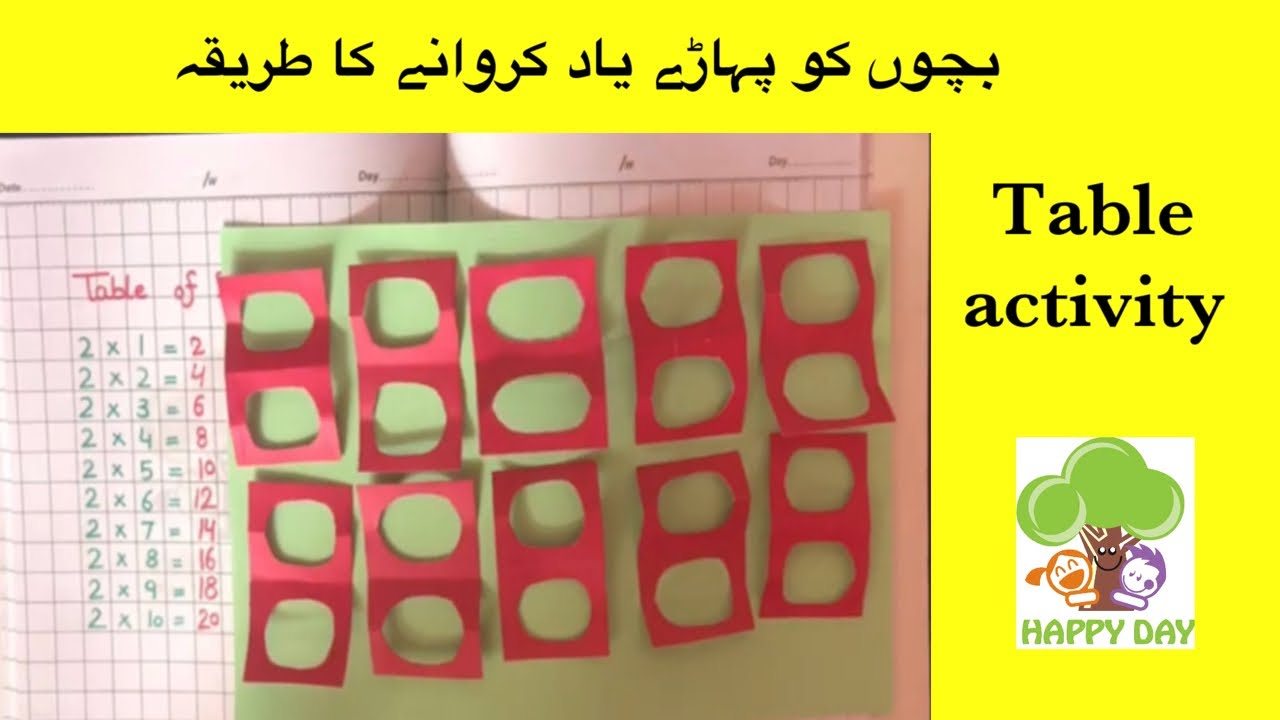 #multiplication table 2 || activity of table 2 || learn tables easily
