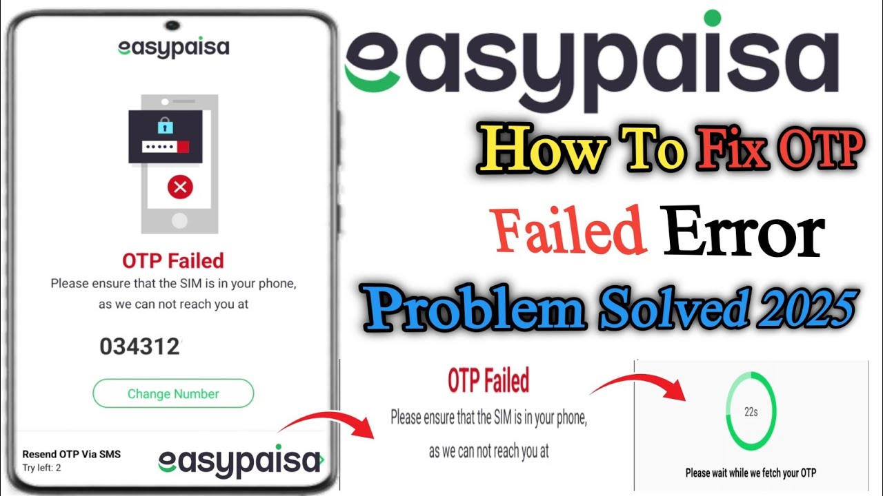 OTP Not Fetch In Easypaisa Problem Solved 2025 Easypaisa App OTP Problems Solved 2025 #Easypaisaotp