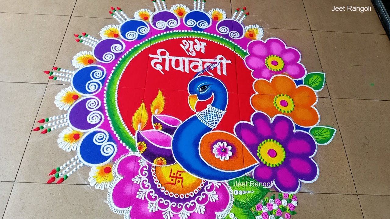 Big colourful rangoli for Diwali 🪔