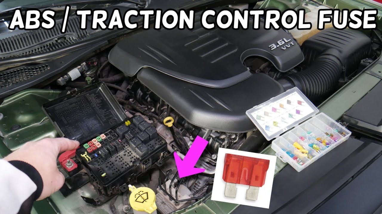 DODGE CHARGER ABS BRAKE FUSE, TRACTION CONTROL FUSE LOCATION REPLACEMENT