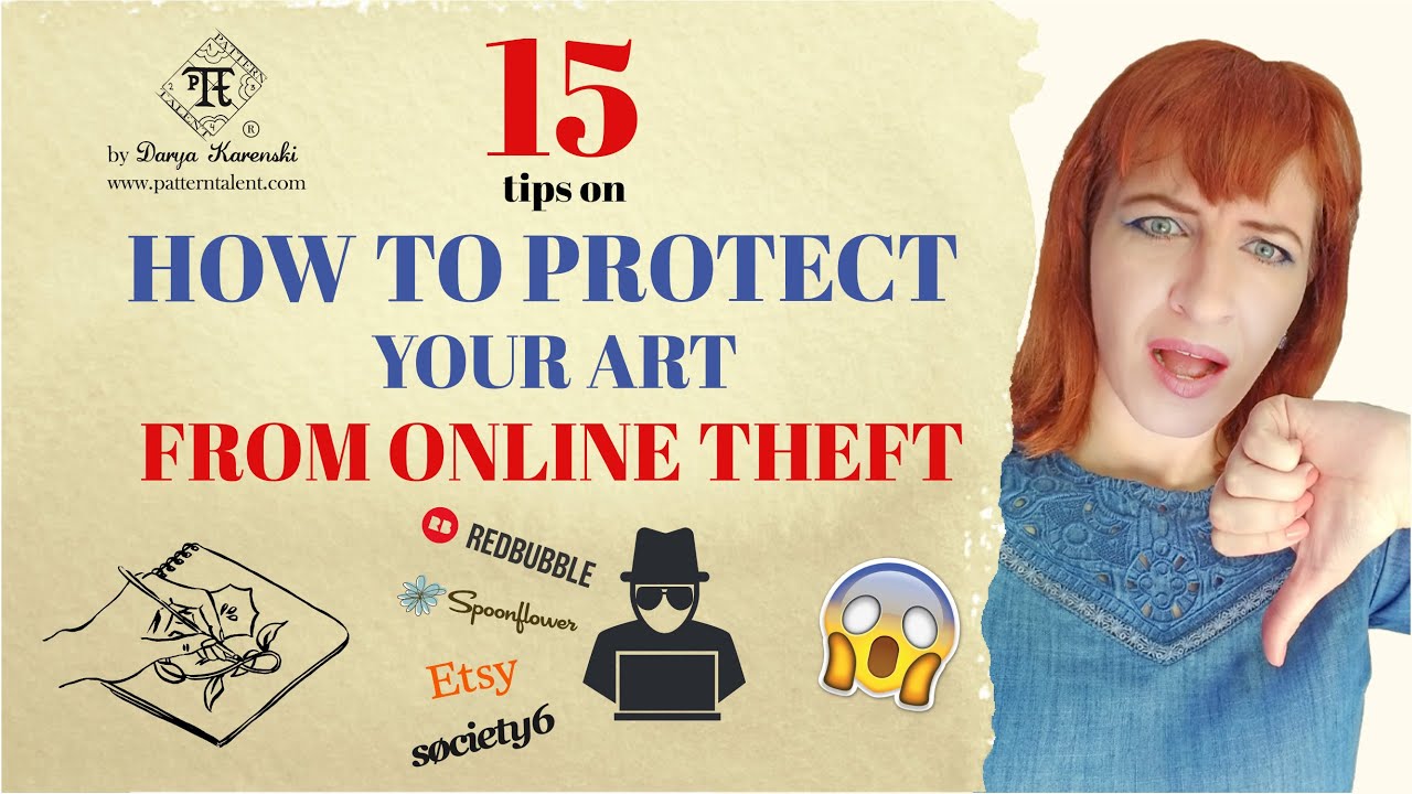 How to protect your art from online theft - 15 tips from a textile designer and illustrator