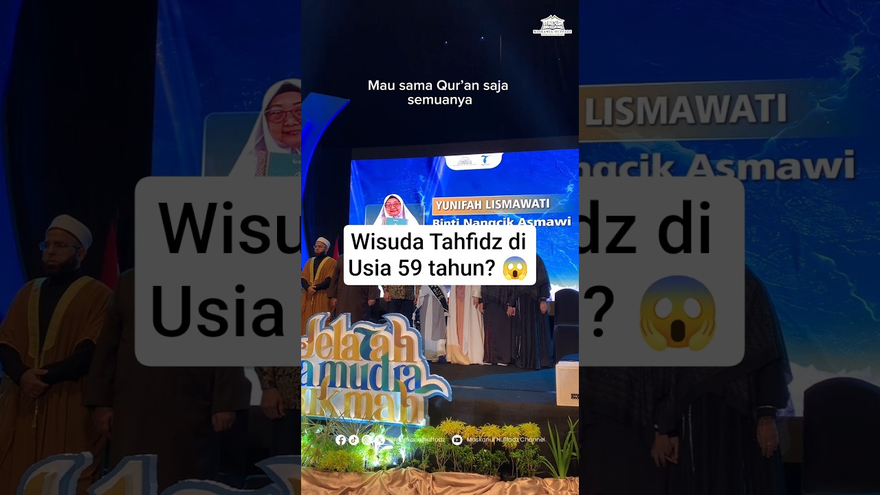 MasyaAllah, wisuda tahfidz di usia 59 tahun😱 #wisuda #fypシ #santri #maskanulhuffadz