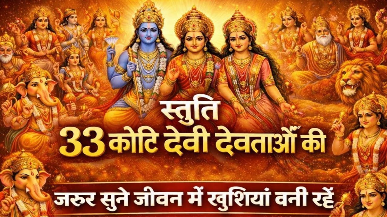 33 कोटि देवी-देवताओं की स्तुति - सम्पूर्ण देवी-देवता कृपा स्तोत्र - Most Powerful All Gods Stuti