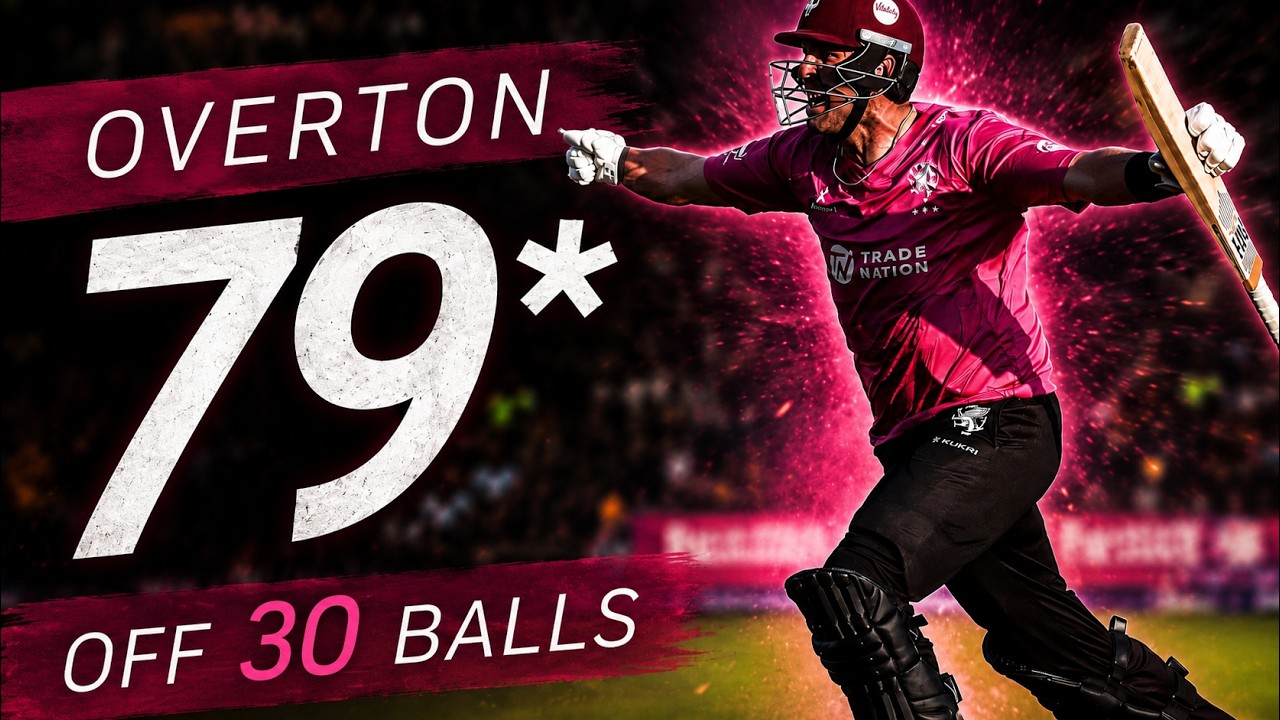 Best innings in Blast history!? EVERY BALL of Craig Overton's record 79* off 30 balls