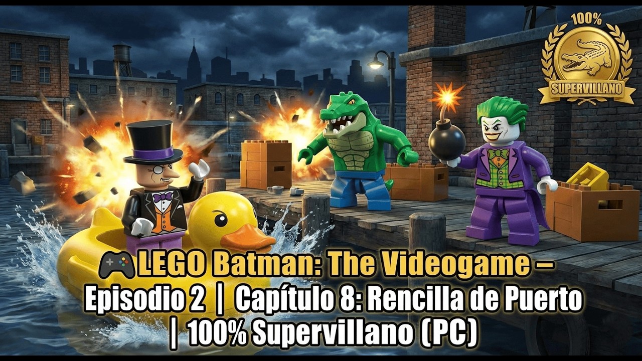 Lego Batman Episodio #2 Capitulo #8 Arkham Asylum Rencilla de puerto
