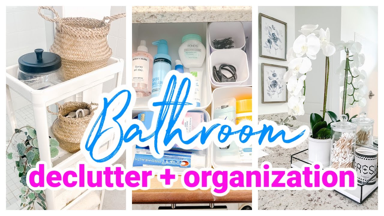 BATHROOM CLEAN DECLUTTER ORGANIZE 2021 | ORGANIZATION + STORAGE IDEAS | UNDER THE SINK STORAGE