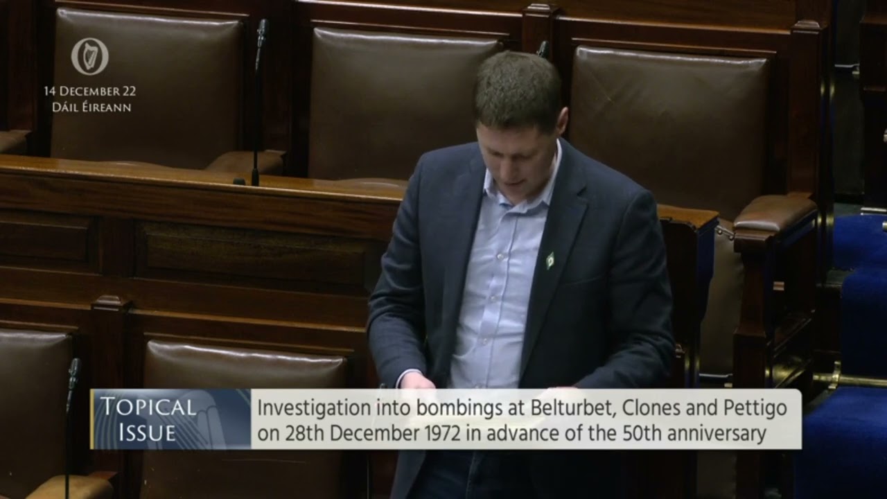 Matt Carthy on 50th anniversary of bombings at Belturbet, Clones & Pettigo by British agents