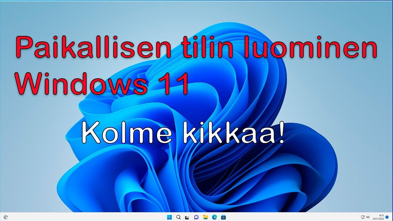 Paikallisen tilin luominen Windows 11:ssa. Paikallisen tilin luominen on tehty vaikeaksi.