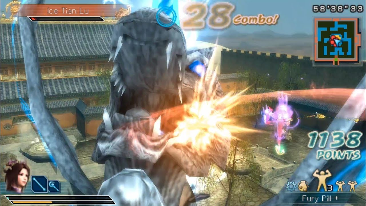 Dynasty Warriors: Strikeforce (PSP) Diao Chan Gameplay