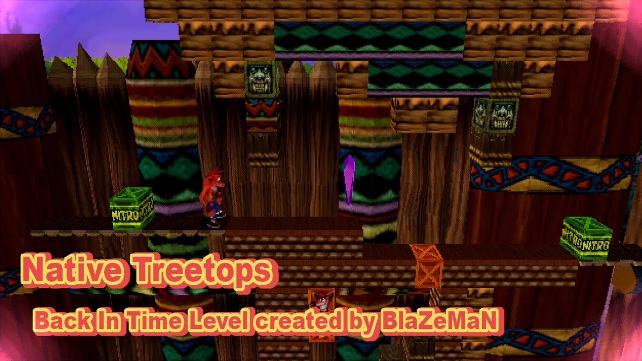 Native Treetops Crash Bandicoot Back In Time Level Walkthrough