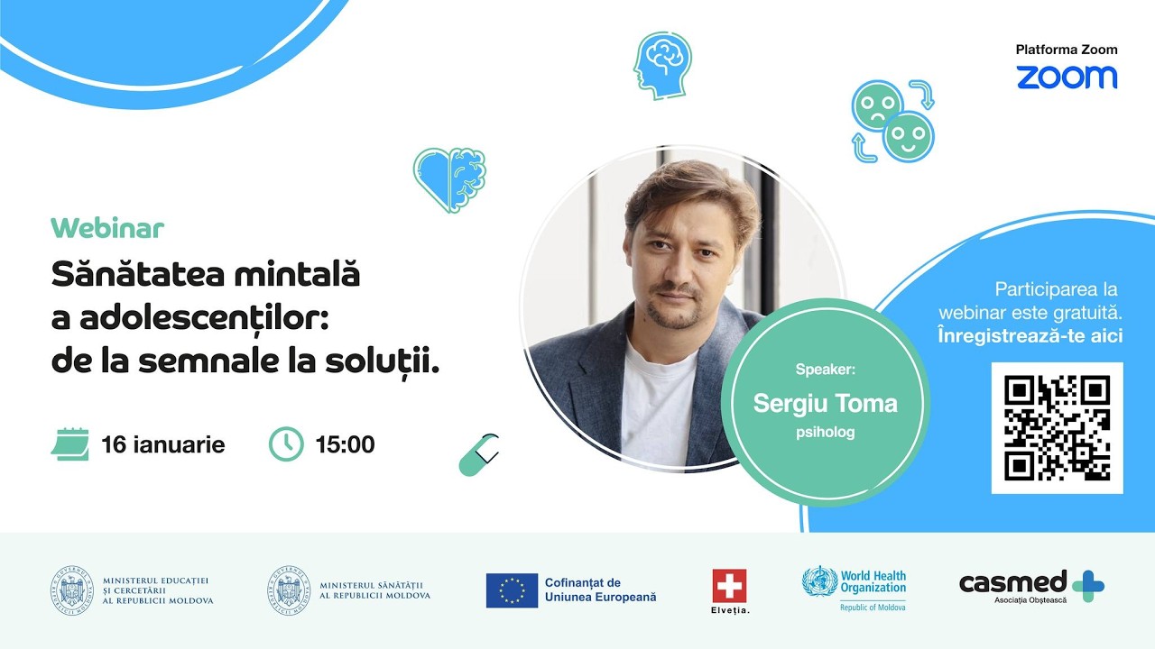 Webinar „Sănătatea mintală a adolescenților: de la semnale la soluții”
