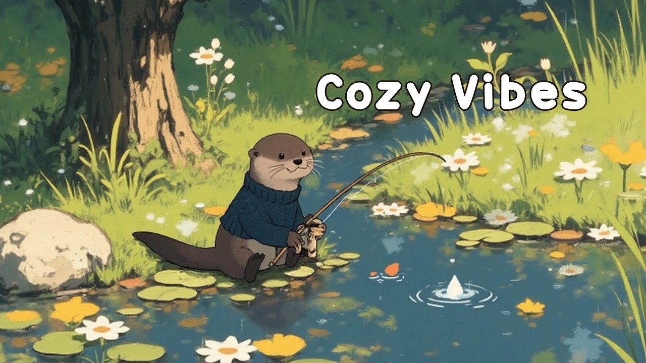Pondside Peace – A Quiet Afternoon Fishing with Otis | Lofi Hip Hop Chill Music