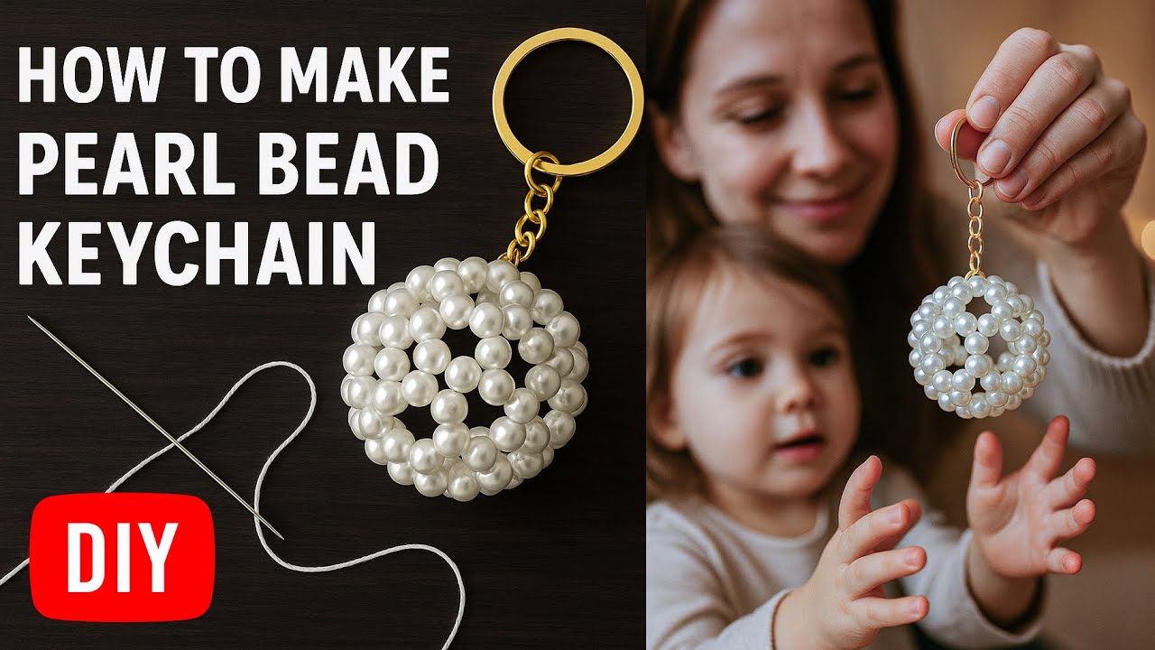 ✨ DIY Жемчужный Шарик 💖 Создай потрясающий брелок за несколько минут 🎁 шаг за шагом