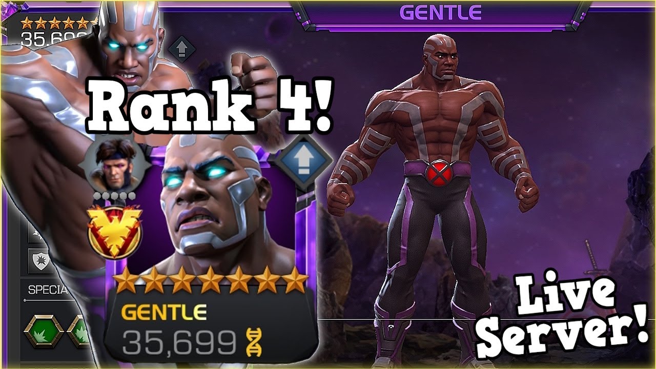 7 STAR RANK 4 GENTLE Rank Up & Gameplay! | Marvel Contest of Champions