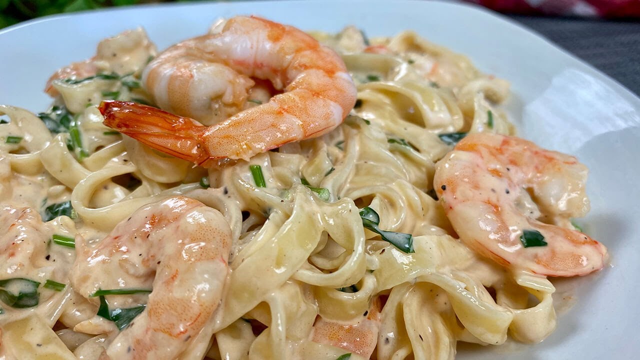 🍤🍤 PASTA CREMOSA CON LANGOSTINOS 🍤🍤 Te van a encantar!!!