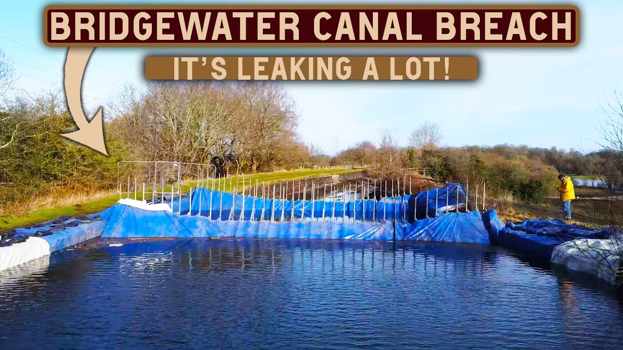 BRIDGEWATER CANAL BREACH The Cofferdams Are Leaking a Lot! How Full is It? Feb 3rd Update