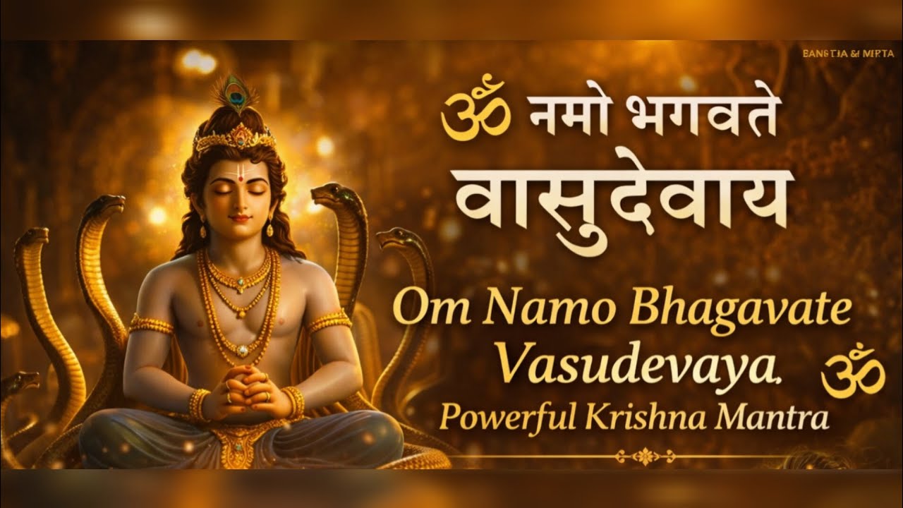 Om Namo Bhagavate Vasudevaya 108 Times | Powerful Krishna Mantra Chanting | Peace & Positive Energy