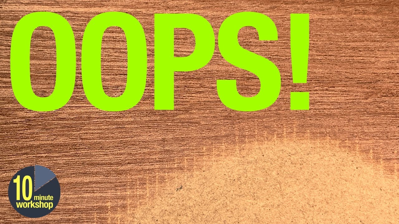 Sanding veneered MDF; how long before it goes wrong? [video # 346]
