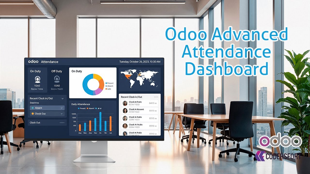 Odoo Advanced Attendance Dashboard | Track & Export Employee Attendance Easily in odoo