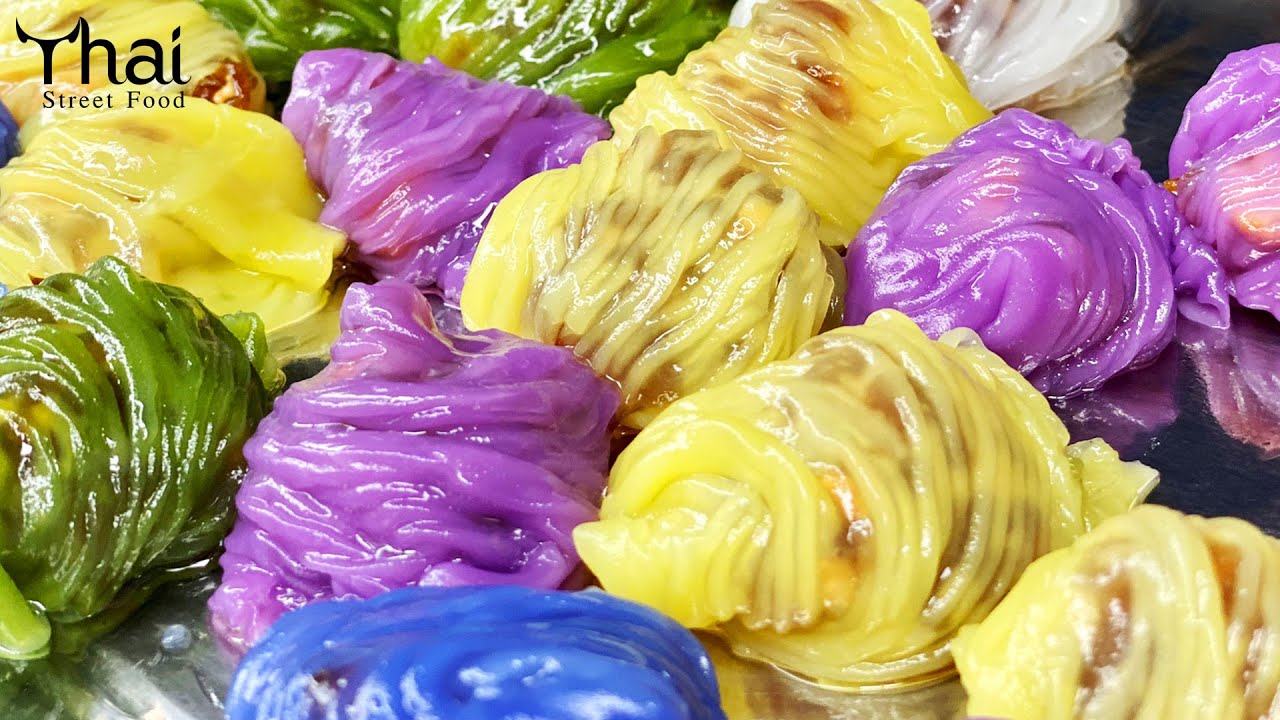 Steamed Rice Dumplings Fancy | Khao Kriab Pak Moh | Thai Street Food