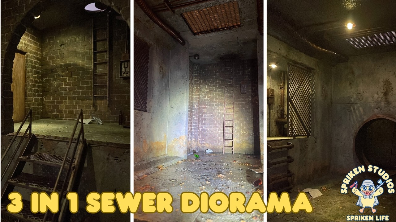 3 in 1 Modular 1/12 Scale Sewer Diorama