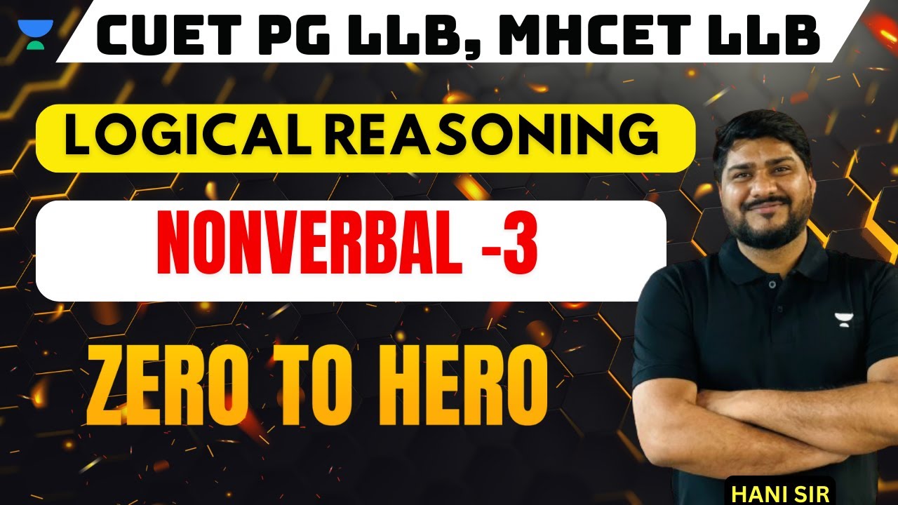 Logical Reasoning | Non Verbal - 3| MHCET | CUET PG LLB Preparation 2024 
