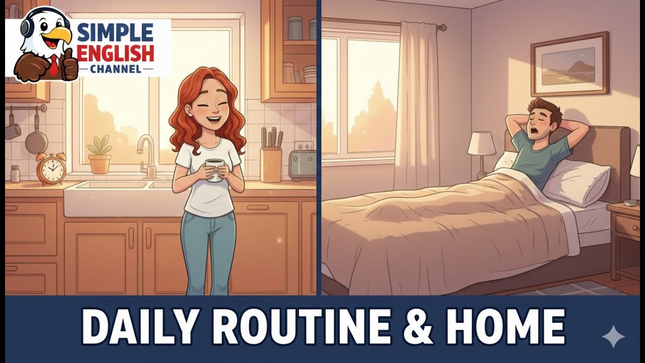 English Listening Practice | Daily Routines and Home | A1–A2 Beginner Conversation (Easy Podcast)