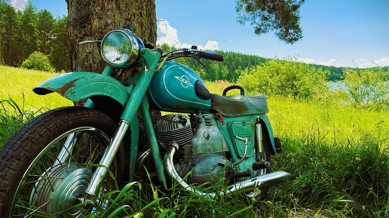 The first ride on a motorcycle bike 
