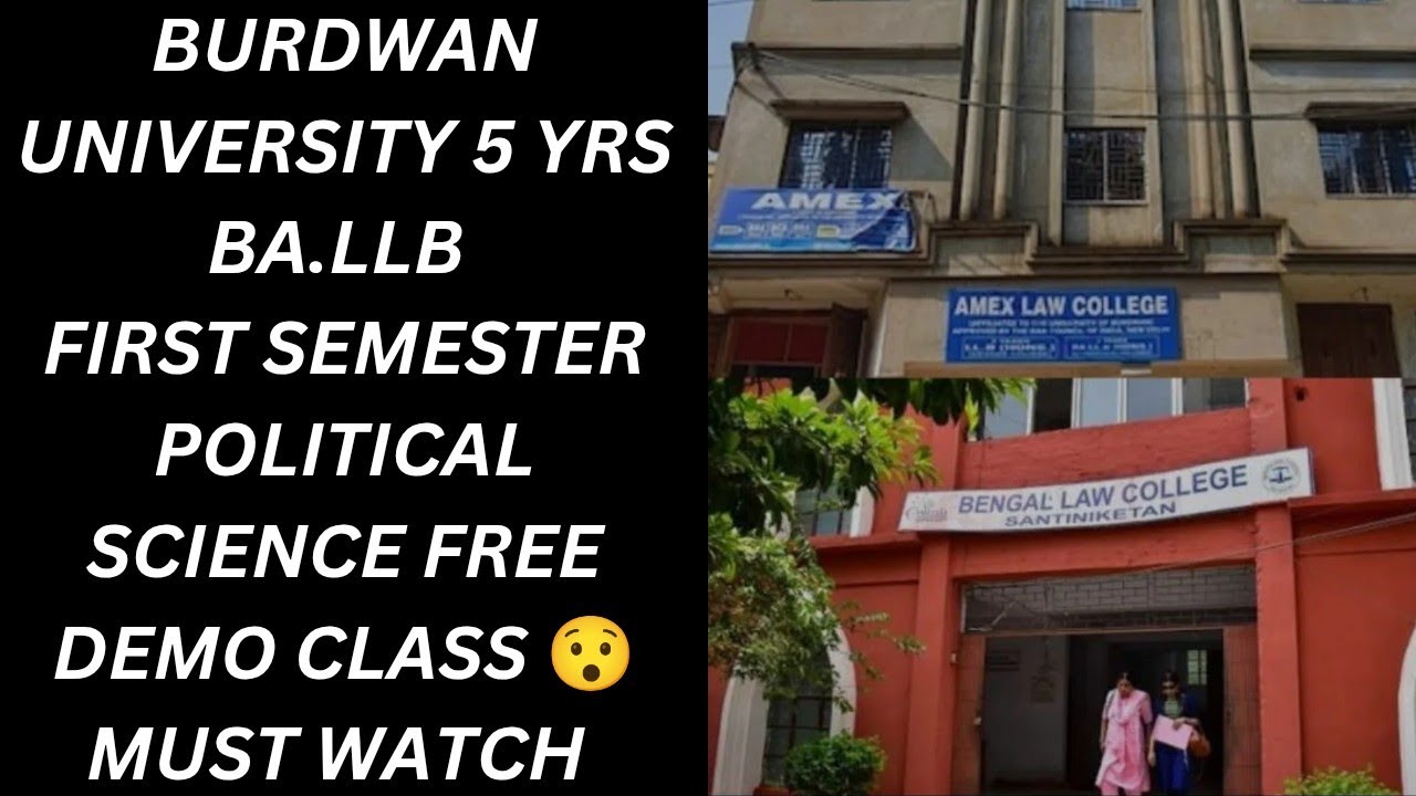 BURDWAN UNIVERSITY 5 YRS BA.LLB FIRST SEMESTER POLITICAL SCIENCE FREE DEMO CLASS || BU 5 YRS LAW ||