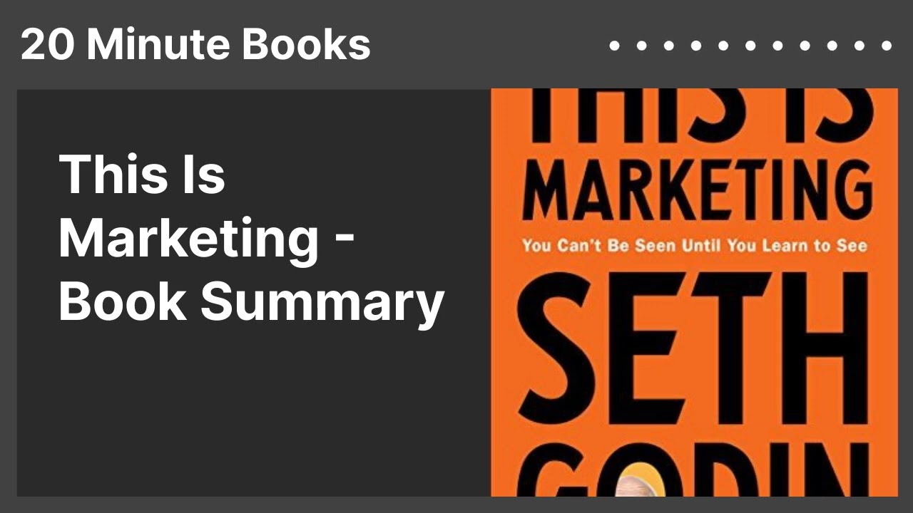 This Is Marketing - Book Summary