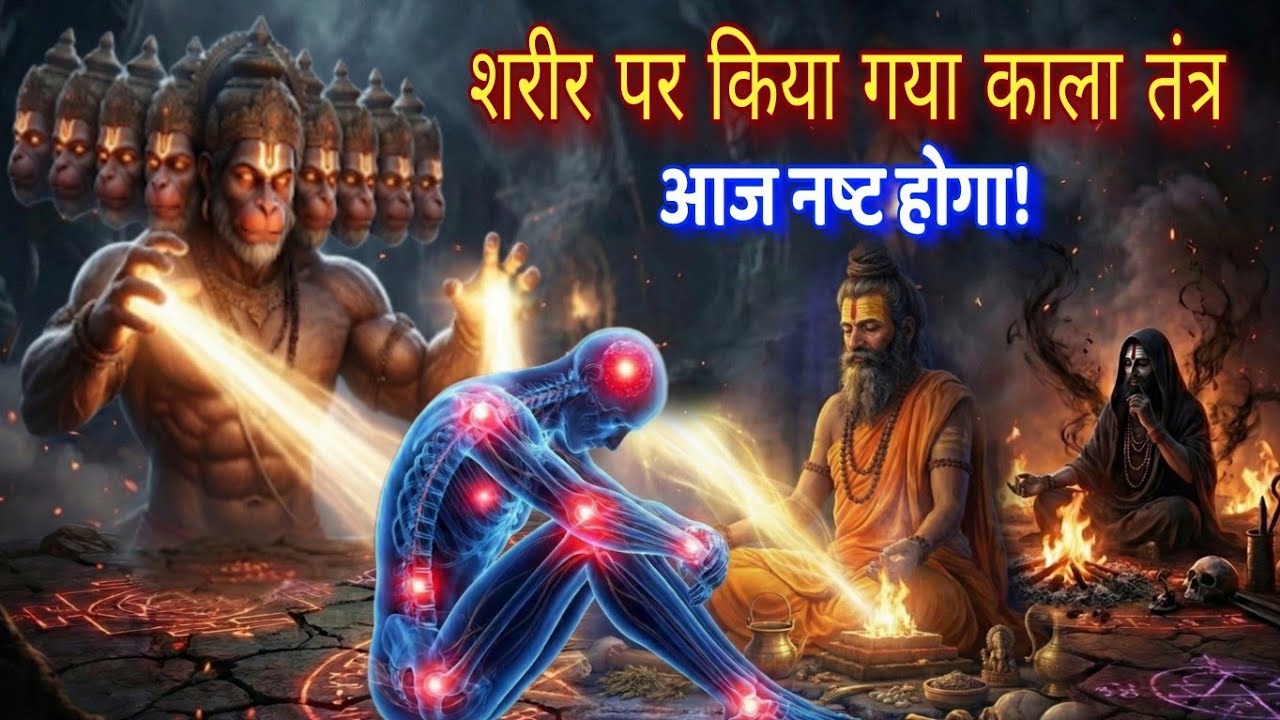 शरीर पर किया गया काला तंत्र आज नष्ट होगा 🔥 11 मुखी हनुमान तांत्रिक महा कवच: shatru nashak mantra 
