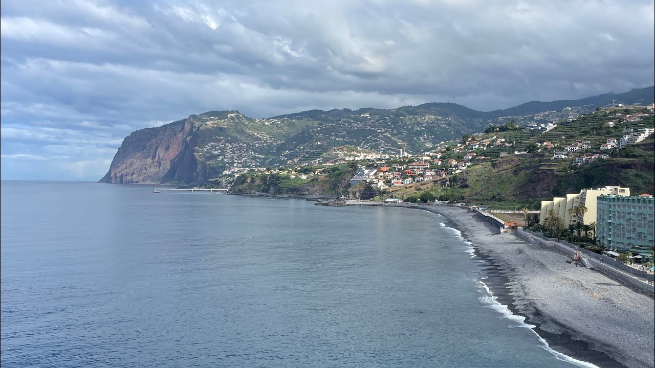 Relaxing walk along the Formosa beach, Funchal, Madeira. July 2023.