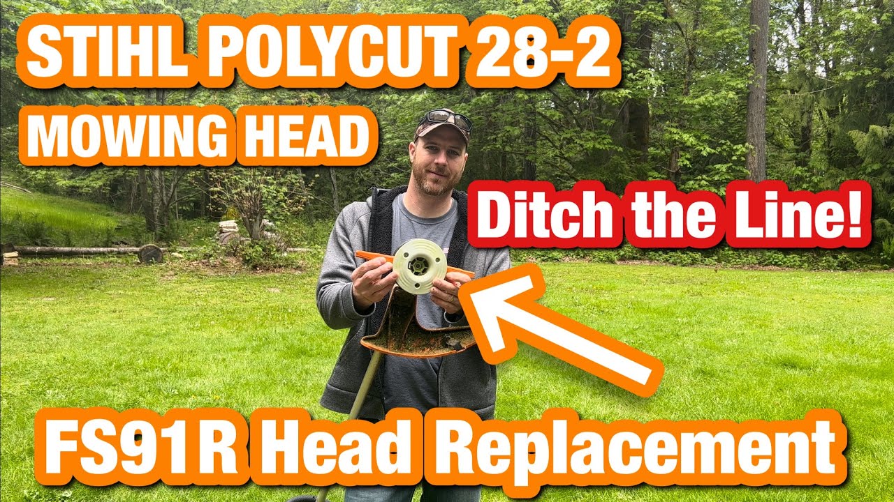 Ditch the Line! STIHL FS91R Head Replacement with the STIHL POLYCUT 28-2 Mowing Head!!!