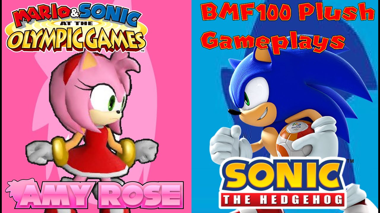 BMF100 Plush Gameplays: Amy Vs Sonic Mario & Sonic at the Olympic Games Characters Match Gameplay!