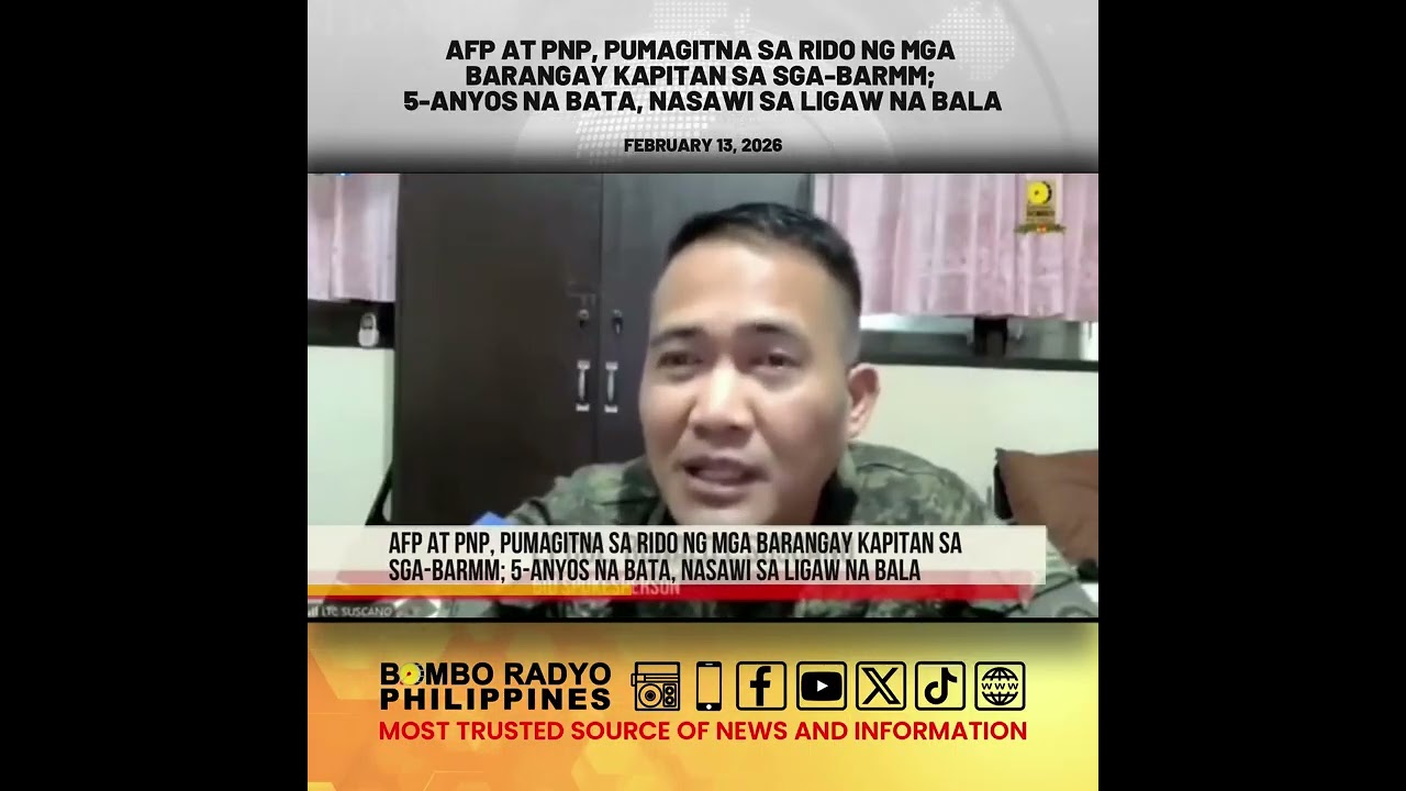AFP at PNP, pumagitna sa rido ng mga barangay kapitan sa SGA-BARMM | Bombo Radyo